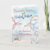 Zeemeermin Kisses onder het Zee gepersonaliseerde  Kaart (Voorkant)