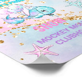 Zeemeermin Kisses Onder het zee Verjaardagsfeest 1 Poster (Hoek)