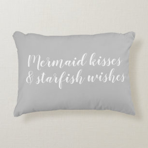Zeemeermin Kisses Starfish wenst Accent Pillow Accent Kussen