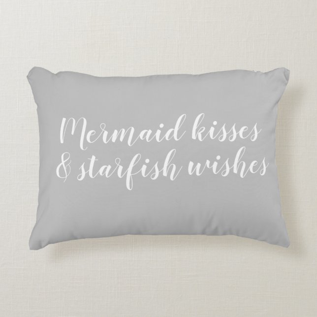 Zeemeermin Kisses Starfish wenst Accent Pillow Accent Kussen (Voorkant)