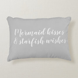 Zeemeermin Kisses Starfish wenst Accent Pillow Kussen