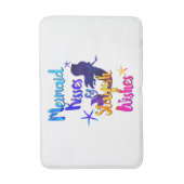 Zeemeermin Kisses & Starfish Wishes Waterverf Beac Badmat (Voorkant Verticaal)