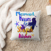 Zeemeermin Kisses & Starfish Wishes Waterverf Beac Kussen (Deken)