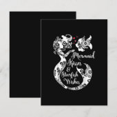 Zeemeermin Kisses Zeester Wensen Mandala Mermai Zw Kaart (Voorkant / Achterkant)