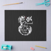 Zeemeermin Kisses Zeester Wensen Mandala Mermai Zw Tissuepapier (Craft)