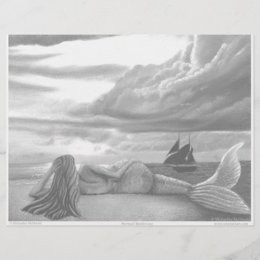 Zeemeermin Kleurplaat (Voorkant)