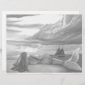 Zeemeermin Kleurplaat (Voorkant / Achterkant)