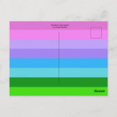 Zeemeermin Kleurstrepen Briefkaart (Achterkant)