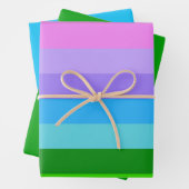 Zeemeermin Kleurstrepen Inpakpapier Vel (In situ)