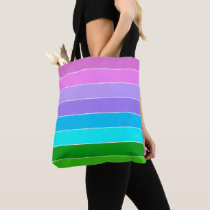 Zeemeermin Kleurstrepen Tote Bag