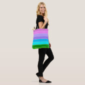 Zeemeermin Kleurstrepen Tote Bag (Op model)