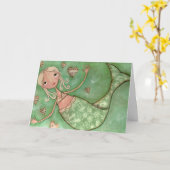 Zeemeermin Knuffels - Wenskaart Kaart (Gele Bloem)