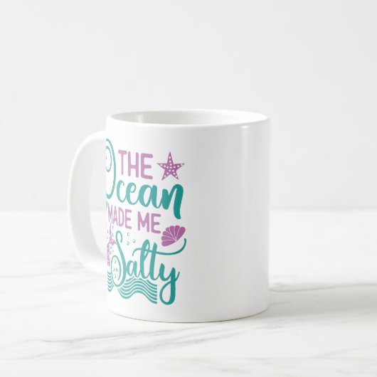 Zeemeermin Koffie Mok | Zeemeermin Mok | Leuk zome (Voorkant links)