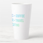 Zeemeermin + koffie + Planten + reizen + drijven Latte Mok (Voorkant)