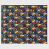 Zeemeermin Koi Dragon Fantasy Cadeaupapier (Vlak)