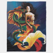 Zeemeermin Koi Dragon Fantasy Fleece Deken (Voorkant)