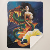 Zeemeermin Koi Dragon Fantasy Sherpa Deken (Voorkant)
