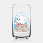 Zeemeermin konijn avonturen een plons van de zomer blikvorm glas (Voorkant)