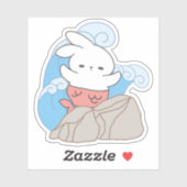 Zeemeermin konijn avonturen een plons van de zomer sticker (Vel)