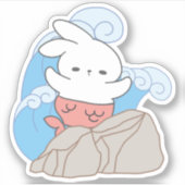 Zeemeermin konijn avonturen een plons van de zomer sticker (Voorkant)