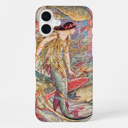 Zeemeermin Koningin Onderwater iPhone Hoesje (Achterkant)