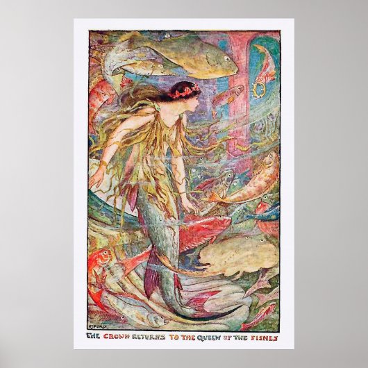 Zeemeermin koningin van de visserij poster (Voorkant)