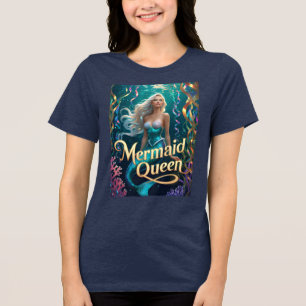 Zeemeermin Koningin Vrouwen ETHERISCHE Oceaan Godi Tri-Blend Shirt