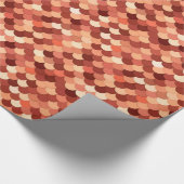 Zeemeermin, koper, bruin, room en tan cadeaupapier (Hoek)