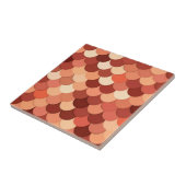 Zeemeermin, koper, bruin, room en tan tegeltje (Zijkant)