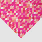 Zeemeermin, koraal, neusroze en perzikkleurig tissuepapier (Detail)