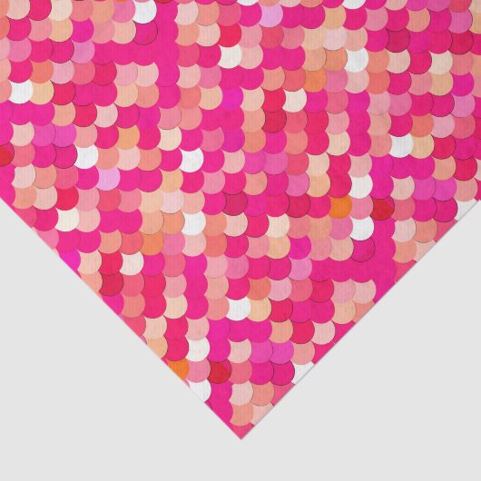 Zeemeermin, koraal, neusroze en perzikkleurig tissuepapier (Detail)