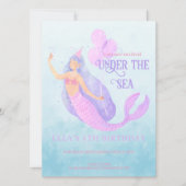 Zeemeermin krachtens de uitnodiging van de Birthda (Voorkant)