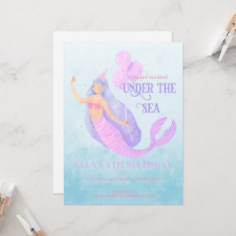 Zeemeermin krachtens de uitnodiging van de Birthda