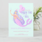 Zeemeermin krachtens de uitnodiging van de Birthda (Staand voorkant)