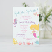 Zeemeermin krachtens de uitnodiging van de Birthda (Staand voorkant)