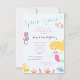 Zeemeermin krachtens de uitnodiging van de Birthda