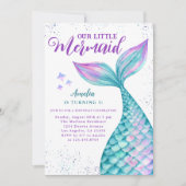 Zeemeermin krachtens de uitnodiging van de Birthda (Voorkant)