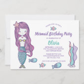 Zeemeermin krachtens de uitnodiging van de Birthda (Voorkant)