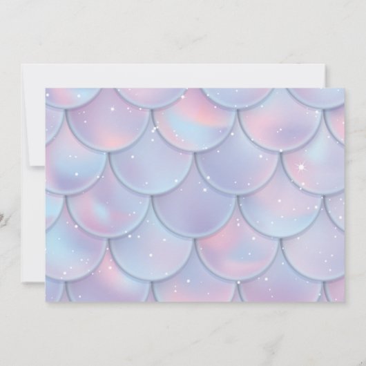 Zeemeermin krachtens de uitnodiging van de Birthda (Achterkant)