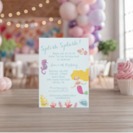 Zeemeermin krachtens de uitnodiging van de Birthda