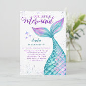 Zeemeermin krachtens de uitnodiging van de Birthda (Staand voorkant)