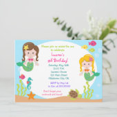 Zeemeermin krachtens de uitnodiging van de Birthda (Staand voorkant)