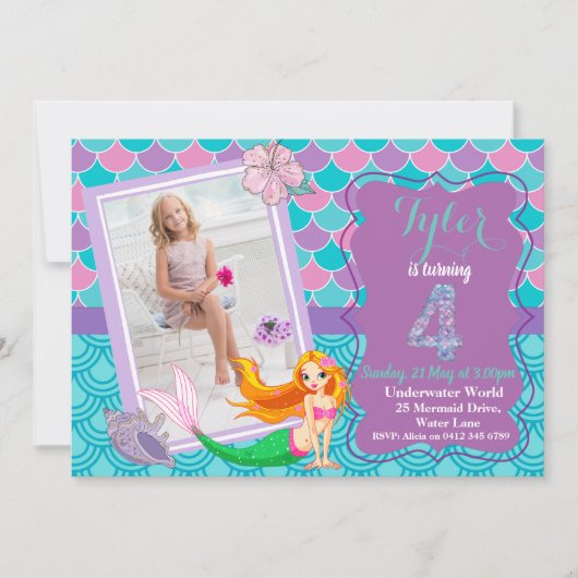 Zeemeermin krachtens het Zee 4e uitnodiging (Voorkant)