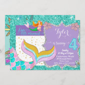 Zeemeermin krachtens het Zee 4e uitnodiging (Voorkant / Achterkant)