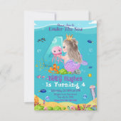 Zeemeermin krachtens het Zee 4e verjaardag van de Kaart (Voorkant)