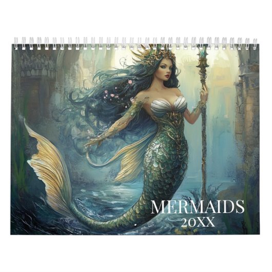 Zeemeermin Kunst Elk Jaar Fantasy Kalender (Hoes)