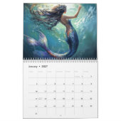 Zeemeermin Kunst Elk Jaar Fantasy Kalender (Jan 2027)
