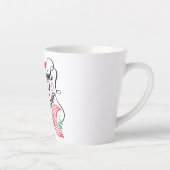 Zeemeermin Kusjes Zeester Wensen Latte Mok (Rechts)
