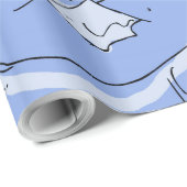 Zeemeermin kust schattig cartoon strand kind kunst cadeaupapier (Rol Hoek)