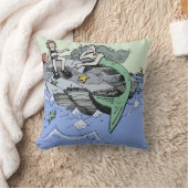 Zeemeermin kust schattig cartoon strand kind kunst kussen (Deken)